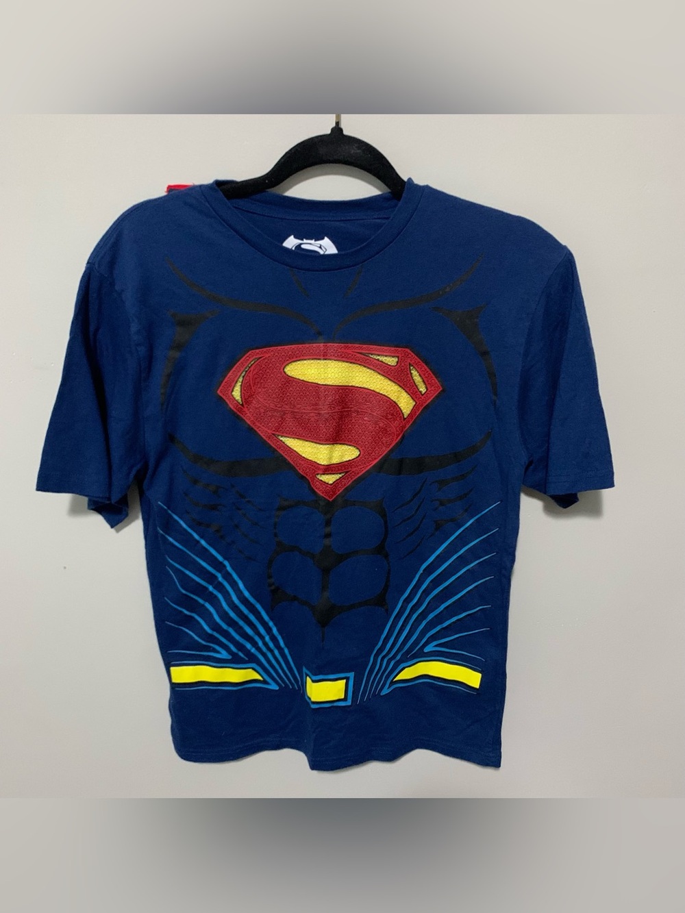 DC Comics Navy Tee with White Superman/Batman Emblem